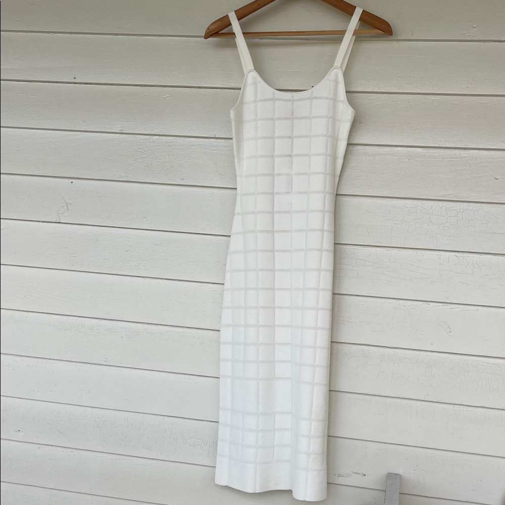 NWT SOLID & STRIPED “Toni” Vacation Dress in Marshmallow Gingham, Medium